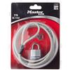 Master Lock 715DAT - Lucchetto Intrecciato in Acciaio Laminato, con Cavo da 2,1 m e Lucchetto Largo 3,8 cm