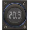 VIMAR 30811.G Linea Termostato Smart a rotella 2M, tecnologia IoT standard Bluetooth 5.0, ingresso per sensore di temperatura esterna, riscaldamento e condizionamento, alimentazione 100-240 V, nero