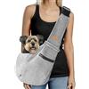 CUBY Marsupio per cani e gatti, trasportino per cani di piccola taglia, con tracolla regolabile e tasca con cerniera, morbida imbracatura per cani di piccola taglia, gatti, cuccioli, animali