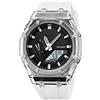 Forrader Orologio da polso da uomo, analogico, digitale, con doppio display, impermeabile, militare, multifunzione, per sport all'aria aperta, bianco/nero, Bracciale