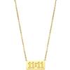 HIJONES 11 11 Collana di Numeri d'Angelo da Donna in Acciaio Inossidabile Gioielli Numerologici con Catena A Barretta Oro