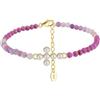 HeyMeili Bracciale Perla d'Acqua Dolce & Turchese Braccialetti di Perline Pietra Naturale Ragazza Donna Argento 925