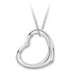 Tuscany Silver Collana con cuore aperto su catena a maglia grumetta in argento sterling da donna 46cm/18
