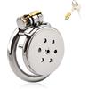 BDSMLOVE Piatto Chastity cage con Dilatatore uretrale, gabbia castità per uomo, gabbia castità per uomo, uomo pene Cock cage per Prevenire L'erezione (M-50mm)