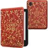 kwmobile Custodia eReader Compatibile con Kobo Clara BW/Colour Cover - eBook Reader Flip Case - giallo/arancione/rosso - C'era una volta