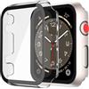 Misxi 2 Pezzi PC Cover Protezione in Vetro Temperato Compatibile con Apple Watch Serie 3 Serie 2 38mm, Cover Anti-Caduta Resistente Graffi Leggero per iWatch, 1 Luce Stellare + 1 Trasparente