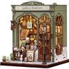 Fsolis Book Nook Kit fai da te - Kit di bricolage - Diorama in miniatura per libreria come scrivania e decorazione della stanza | Modello in legno 3D da costruire, regalo personalizzato per adulti e