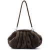 Jywmsc Borsa a Mano in Pelliccia Sintetica per Donna Borsa da Sera Formale Borsa Morbida con Ruches a Forma di Nuvola