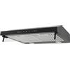 Eieblek Cappa aspirante, sottostruttore, 60 cm, cappa aspirante con filtro, velocità del vento a 3 marce, illuminazione LED, controllo touchscreen, montaggio a parete in acciaio inox