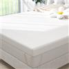 WOWTTRELAX Topper Materasso in schiuma gel, 160x200x7.5 cm, adatto per letti matrimoniali. Design ergonomico di supporto, tessuto rimovibile ipoallergenico, coprimaterasso traspirante e confortevole.