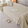 Highdi Telo Copridivano, Copri Divano in Ciniglia con Frange Decorative, Copridivano AntiGraffio Gatto Protezione per Mobili e Divano,Copridivani 3 Posti e 2 Posti (180x300cm,Beige)