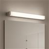 MAKA change your life quality MAKA Luce Specchio Bagno LED 12W 960 Lumen, Lampada Specchio Bagno con Interruttore 3 Colori (Calda/Naturale/Fredda), Applique Moderna in Alluminio 60 cm, Installazione a Parete per Make-Up e Rasatura