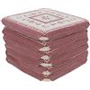 Casatessile Cuscino coprisedia sfoderabile ciniglia con Alette MBLANC Cuscino Sedia Cucina Imbottito Misura 38x38 cm. - Set 6 PCS