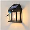 KZT Lampade Solari da Esterno lampadina al tungsteno Retro Industriale Applique da Parete con 3 Modalità di sensore di movimento Luci da parete industriale IP65 per Giardino Garage Strada Terrazza
