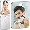 singmay Specchi per radersi(piccolo,confezione da 2,6x4) Specchio da doccia infrangibile per specchio da barba,Plexiglass Trucco da viaggio Campeggio Specchietti da parete da uomo