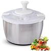 Petyoung Centrifuga per Insalata in Acciaio Inox, 5L Asciuga Insalata Centrifuga, Asciugatrice per Verdure con Coperchio Trasparente e Fondo Antiscivolo, Lavabile in Lavastoviglie