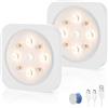 LROLTEF Luce LED Sottopensile Cucina - 4000K ricaricabile Luci con Sensore di Movimento & Collegamento - 1200mAh Luce Armadio Lampada Dimmerabile per Cucina Scale Soggiorno Camere da Letto | 2 Pezzi