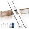 LROLTEF Luce LED Sottopensile Cucina 6500K 50CM Sensore di Movimento per Luci 3000mAh 84 LED Luce Armadio Lampada Dimmerabile per Cucina Scale Soggiorno Bagno Camere da Letto | 2 Pezzi Argento