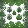 HOMEJOY 50 pezzi di foglie di palma decorazione, foglie di palma tropicali artificiali, foglie di Monstera artificiali, foglie di palma artificiali per tema di giungla, festa in spiaggia, decorazioni
