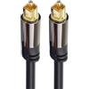 PremiumCord Cavo Audio Ottico Toslink 3 m, Diametro Esterno: 6 Mm, Spina Toslink, Cavo Digitale Per Impianto Stereo Hifi Tv Con Soundable, HQ Audio, Saldato, Colore Nero, Argento, Oro