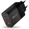 NGS BUD 65W - Caricatore a muro GAN 65 W, 2x USB-C PD e PPS (65 W) + 1x USB-A QC 3.0, 3 porte, ricarica ultra veloce, compatto, smartphone, tablet e laptop