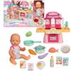 Nenuco Magic Cooking, Bambola 30 cm, corpo rigido, con piccola cucina con luci e suoni e accessori,+3 anni, Famosa (NFNE3000)