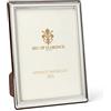 SEC OF FLORENCE 7374/18x24 Cornice Portafoto in Argento Massiccio 925 con Retro in Legno Mogano