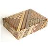 Valigetta porta accessori vassoio parquet giapponese in legno Hakone yosegi N...