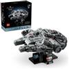 LEGO Star Wars 75375 Millennium Falcon Set con supporto dedicato 25° annivers...