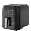 LITTLE BALANCE 8866 Crousty Light Long 8, Friggitrice senza olio, Air Fryer, Senza PFAS, 7 programmi predefiniti, 8 litri per 6 persone, 1700 W, Nero