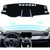 REMOCH for Toyota Rav4 Accessories 2025 2024 2023 2022 2021 2020 2019 Dashboard Cover Dash Cover Mat Custom Fit Center Console Cover Sunshield Protector RAV 4 Pad（Blue Trim）