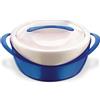 Pinnacle Casseruola grande isolata con coperchio 26 qt elegante scaldabagno termico zuppa termica insalata contenitore per alimenti caldi in acciaio inox ideale come regalo per mamme colore blu