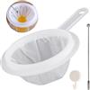 Hopton Colino fine per capelli, setaccio cucina, 400 mesh, in plastica, piccolo filtro passacavo con manico, per succo, latte, caffè