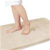 Yimobra Tappetino da bagno antiscivolo, 90 x 60 cm, super assorbimento d'acqua, spesso, lavabile in lavatrice, facile da asciugare, colore: beige