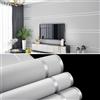 WMYYLX Carta da parati in tessuto non tessuto europeo effetto 3D, 9,5 m x 0,53 m, impermeabile, per soggiorno, sfondo TV e camera da letto (argento)