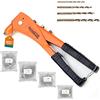 Meiwaltee Rivettatrice Manuale con 200 Rivetti e 4 Trapano HSS, Professionale Lega di Alluminio Rivettatrice, 4 Misure 2,4MM-3,2 MM-4,0MM-4,8MM-Utensili per Metallo, Plastica, Riparazioni Auto