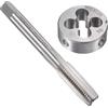 Unifizz Set di maschi e matrici metriche M10 x 1,25 mm, filettatura per macchina con fustelle filettate rotonde, kit per riparazione di dadi e bulloni
