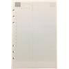 Zelten Carta di ricarica/foglie sciolte per cartelline portadocumenti ad anello rotondo con copertura a 6 fori da 8,5 pollici A5 (A5 Daily Time line Refill Paper BW, 1 Package)