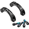 FUNN Equalizer Piastra Frontale 35mm - Piastra Frontale Adatta a Attacchi con Rialzo di 0mm e 10mm (Nero)