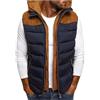 Generico Piumino Senza Maniche Uomo Caldo Invernale Gilet Casual Smanicato Giubbotto Antivento Leggera Giacca Softshell Con Cappuccio Riscaldato con Zip Giubbino Trekking Taglie Forti Cappotto Trapuntato Corto