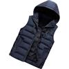 Peuignao Gilet Trapuntato Uomo Giubbotto Smanicato Uomo Invernale Giubbino Gilet Imbottito Cappuccio Uomo Casual Taglie Forti Giacca senza Maniche Cappotto Smanicato Uomo Puffer Gilet Uomo Imbottiti Blu 5XL