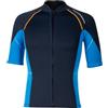 winying Muta da uomo in neoprene, a maniche corte, in neoprene, con zip frontale, termica, maglietta da nuoto elasticizzata, blu navy, 3XL