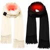 Sintege Sciarpa Riscaldata 2 Sciarpe Riscaldanti USB Elettriche Morbide Calde Ricaricabili Sciarpa Scaldacollo per Donna Uomo Inverno (Kaki Chiaro, Nero)