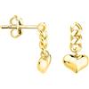 SOFIA MILANI - Orecchini da Donna in Argento 925 - Placcati in Oro - Orecchino Pendente Catene a Cuore - E2622