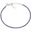 Louis Ciocchetti dal 1887 Bracciale Tennis Blu Acciaio con Zirconi 5A da 2,5mm, Gioiello Elegante per Donna uomo, misura regolabile 16+4cm, anallergico, Idea Regalo