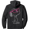 Peanuts Snoopy Heart Shades Vintage Classico Fumetto Fan Felpa con Cappuccio