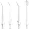 TUREWELL 4 Pezzi Punte di Ricambio per Idropulsore Dentale, Irrigatore Orale Accessori per TH2C3(Bianco)