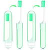 Nuenen 2 Spazzolino Pieghevole per Campeggio Mini Spazzolino Portatile da Viaggio con Setole Morbide per Adulti (Verde)