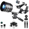 Misilmp Telescopi per Adulti, Astronomia Telescopio Professionale 30070mm per Principianti con Cercatore 5 x 24 e Treppiede, Refrattori Telescopi per Bambini Adulti, per Luna Pianeta Guarda (Bianco)
