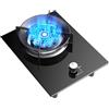 Generico Piano Cottura A Gas 1 Bruciatore, Bruciatore Wok A 9 Cavità Da 5,2 KW, Vetro Temperato Con Protezione Antispegnimento, For Cucina Domestica E Uso Esterno (GN/GPL)(LPG)
